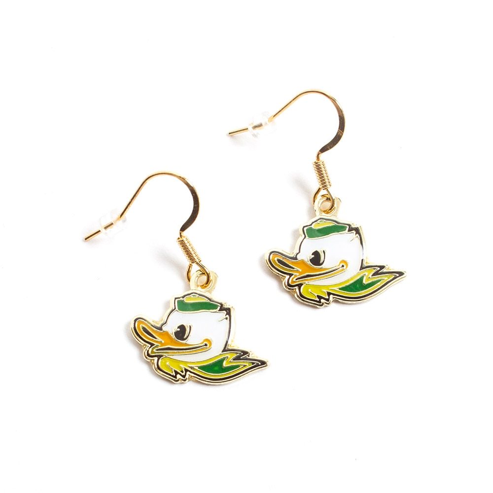 Fighting Duck, Neil, Gold, Earrings, Metal, Accessories, Women, Dangle, 114257